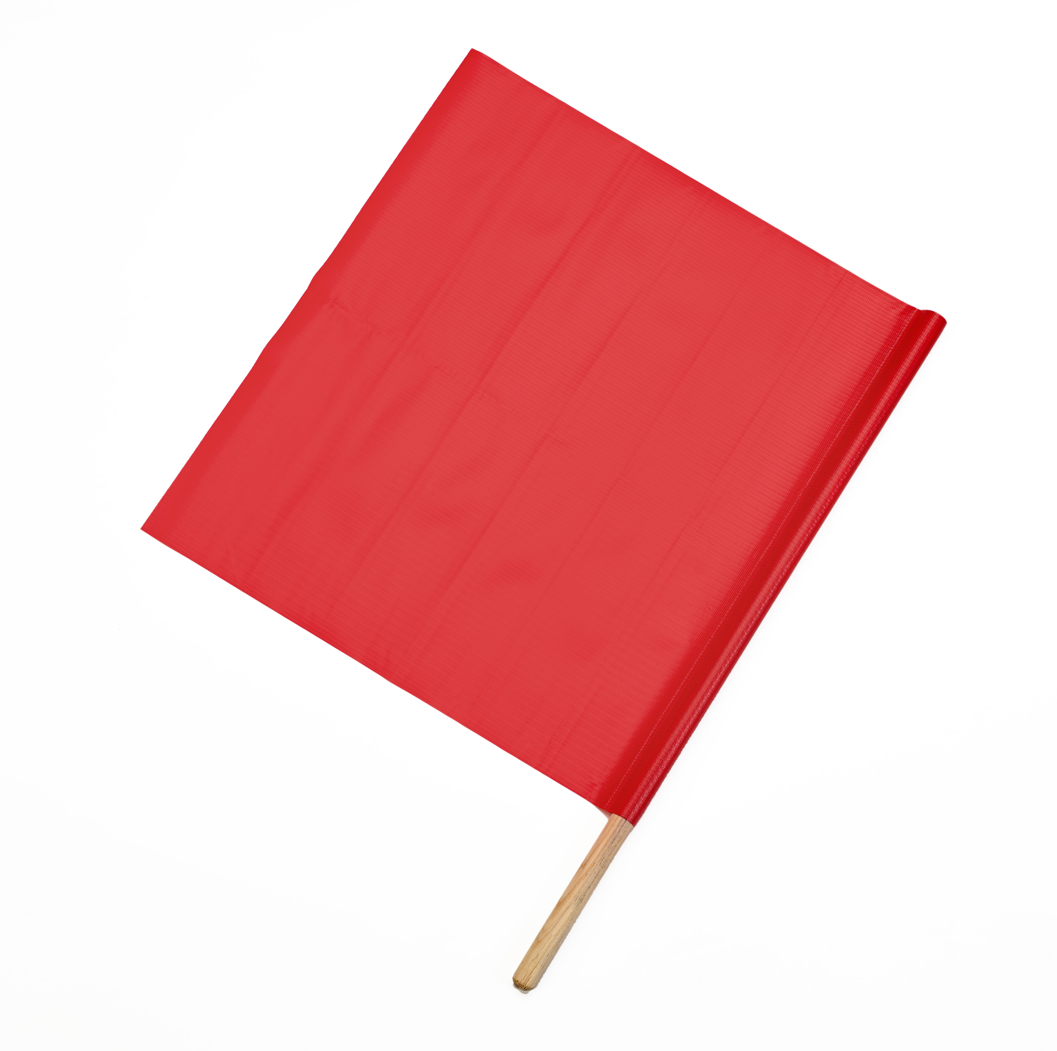 Vinyl Highway Safety Traffic Warning Flag, Red, 18 in. x 18 in. x 24 in. (Pack of 10)