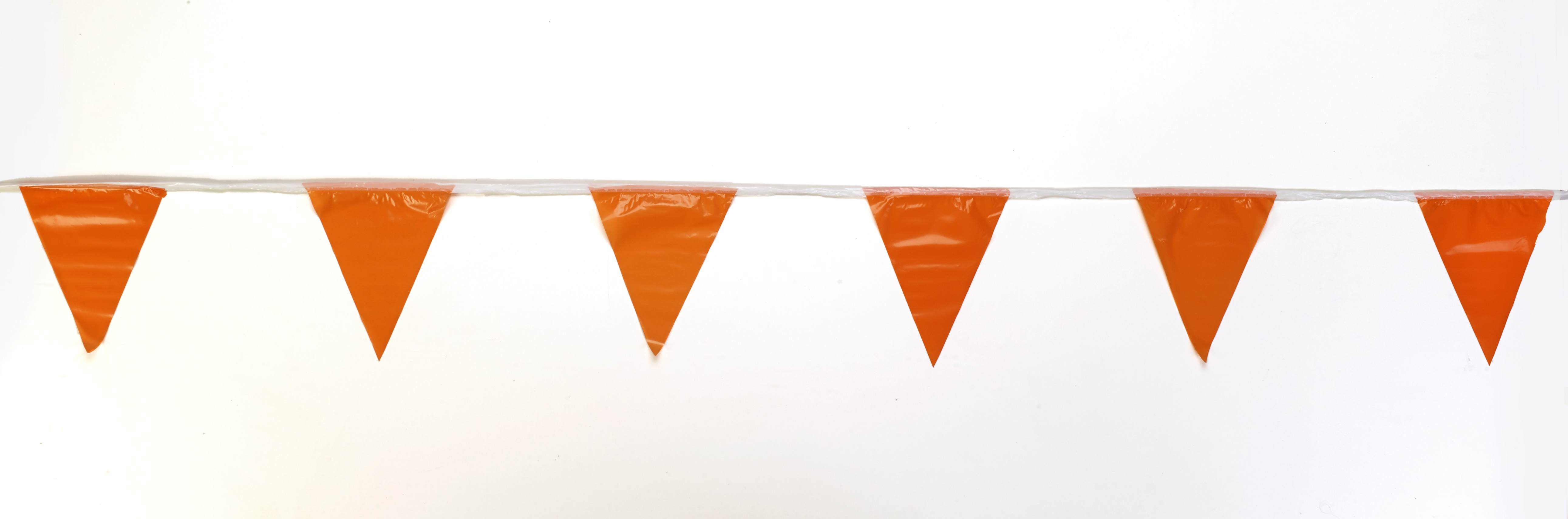 Pennant Banner Flags, 60 ft., Orange (Pack of 10)