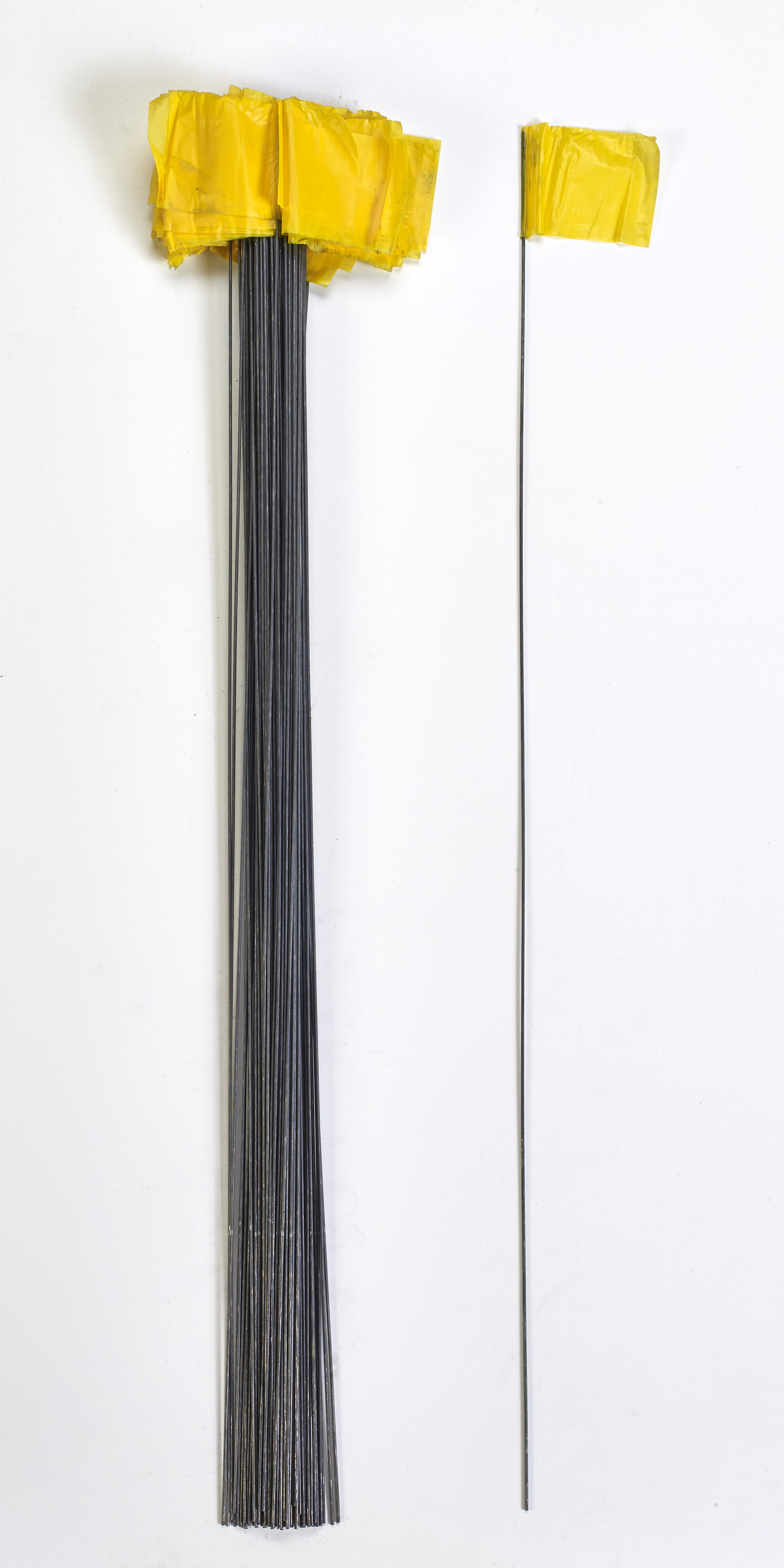 Wire Marking Flags, 2.5"x 3.5"x 21", Yellow (Pack of 1000)