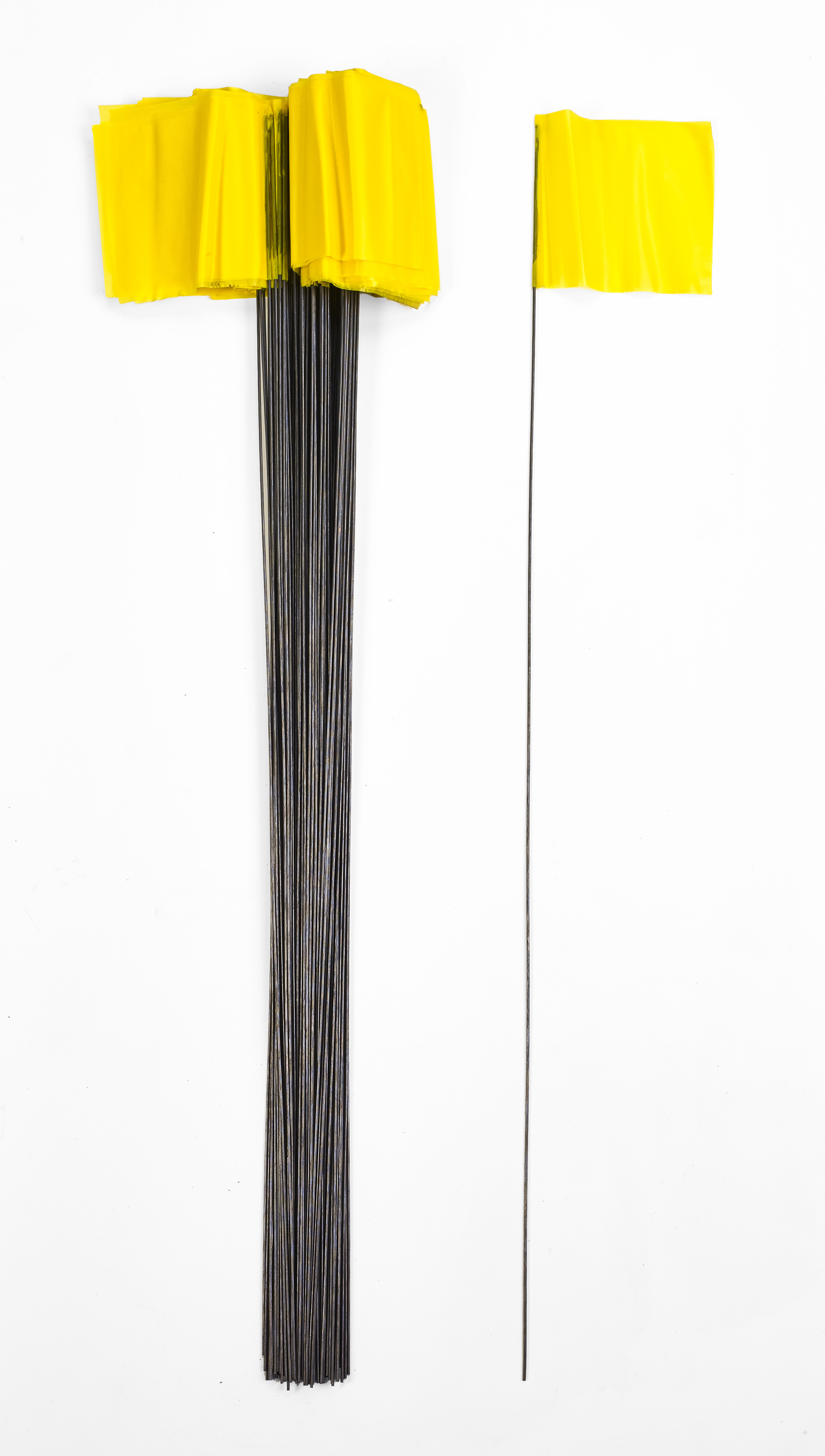 Wire Marking Flags, 4"x 5"x 30", Yellow (Pack of 1000)