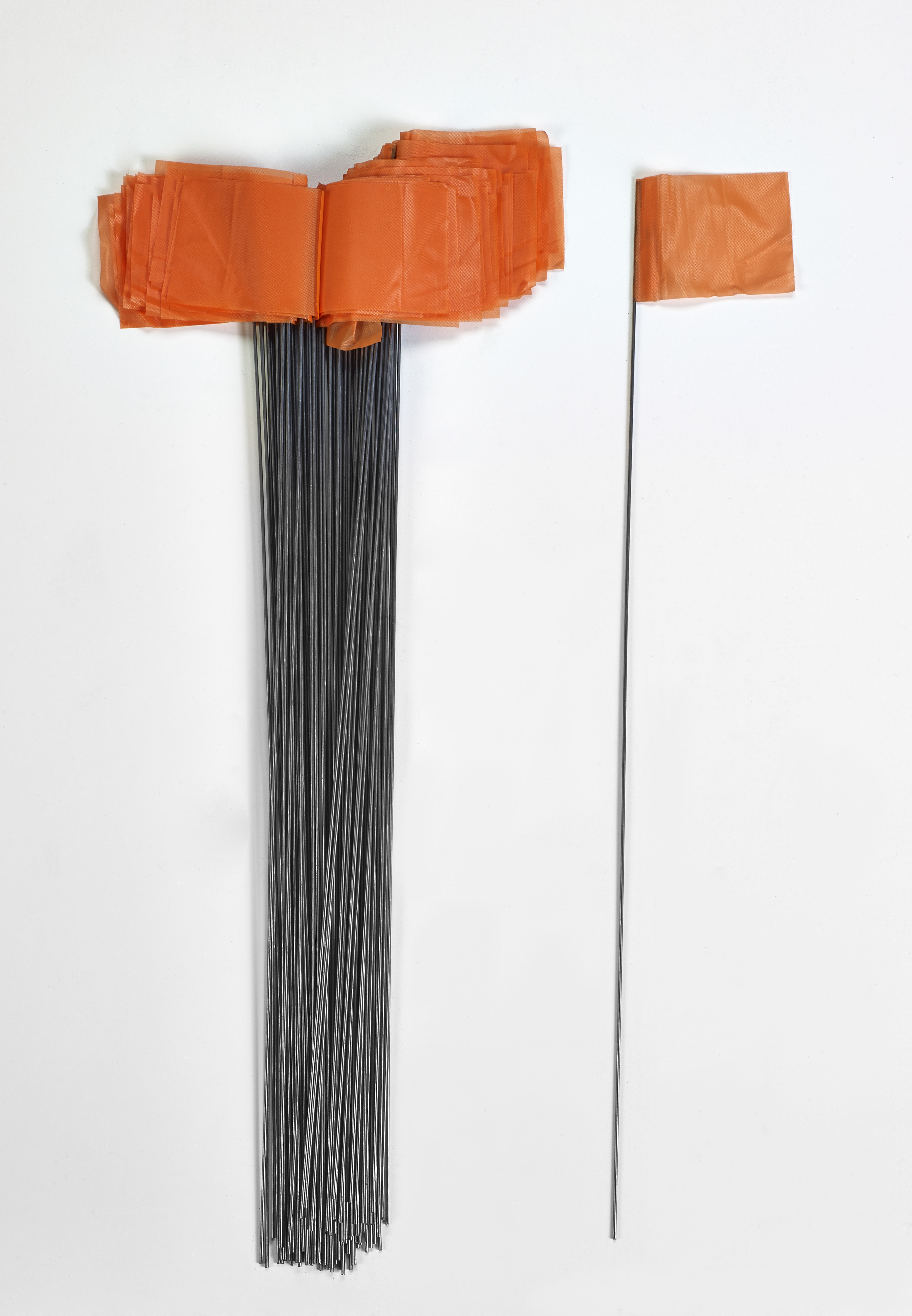 Wire Marking Flags, 2.5"x 3.5"x 21", Orange (Pack of 1000)