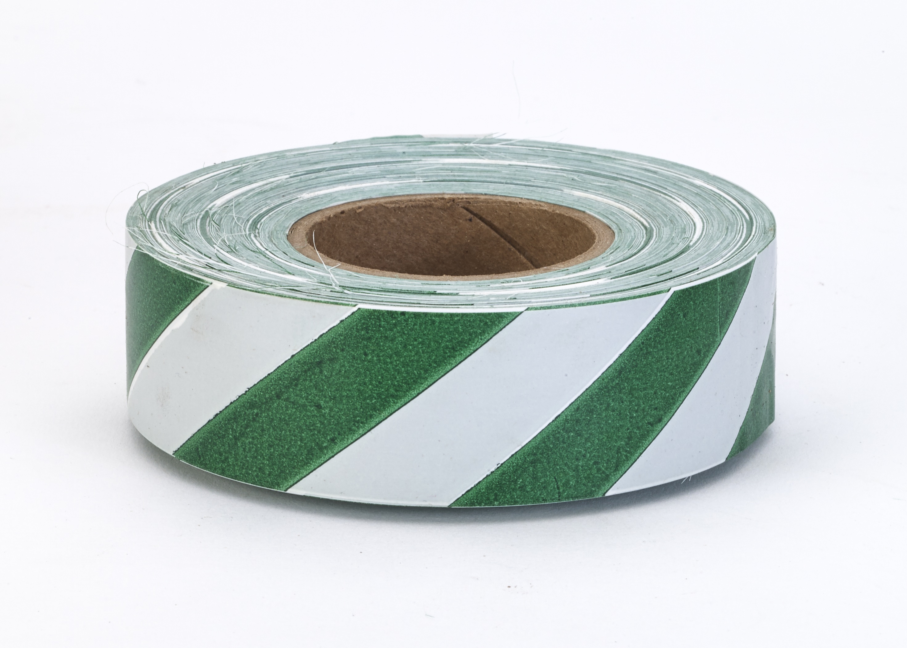 Flagging Tape Ultra Standard, 13/16" x 100 YDS, Green and White Stripe (Pack of 12)