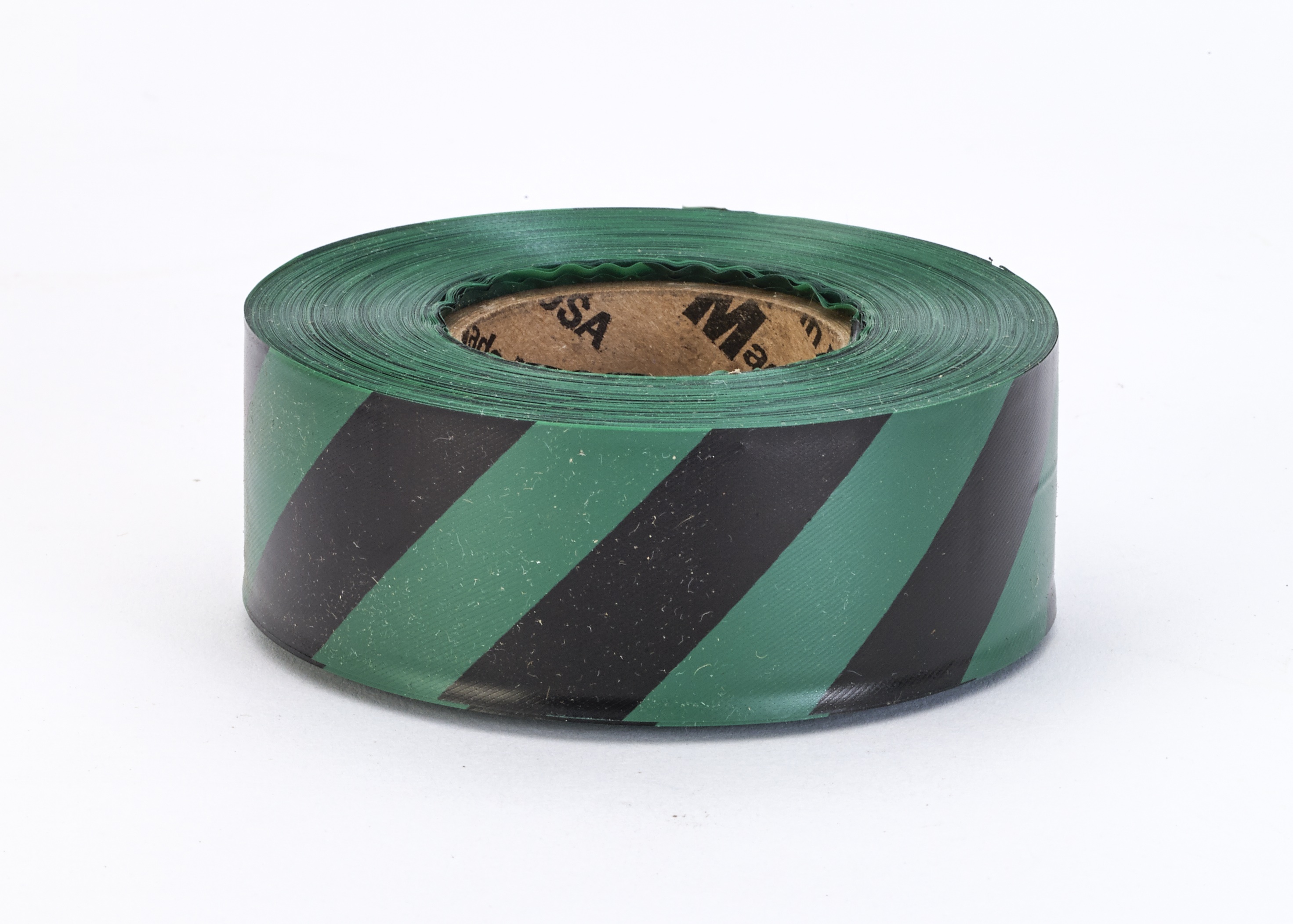 Flagging Tape Ultra Standard, 13/16" x 100 YDS, Green and Black Stripe