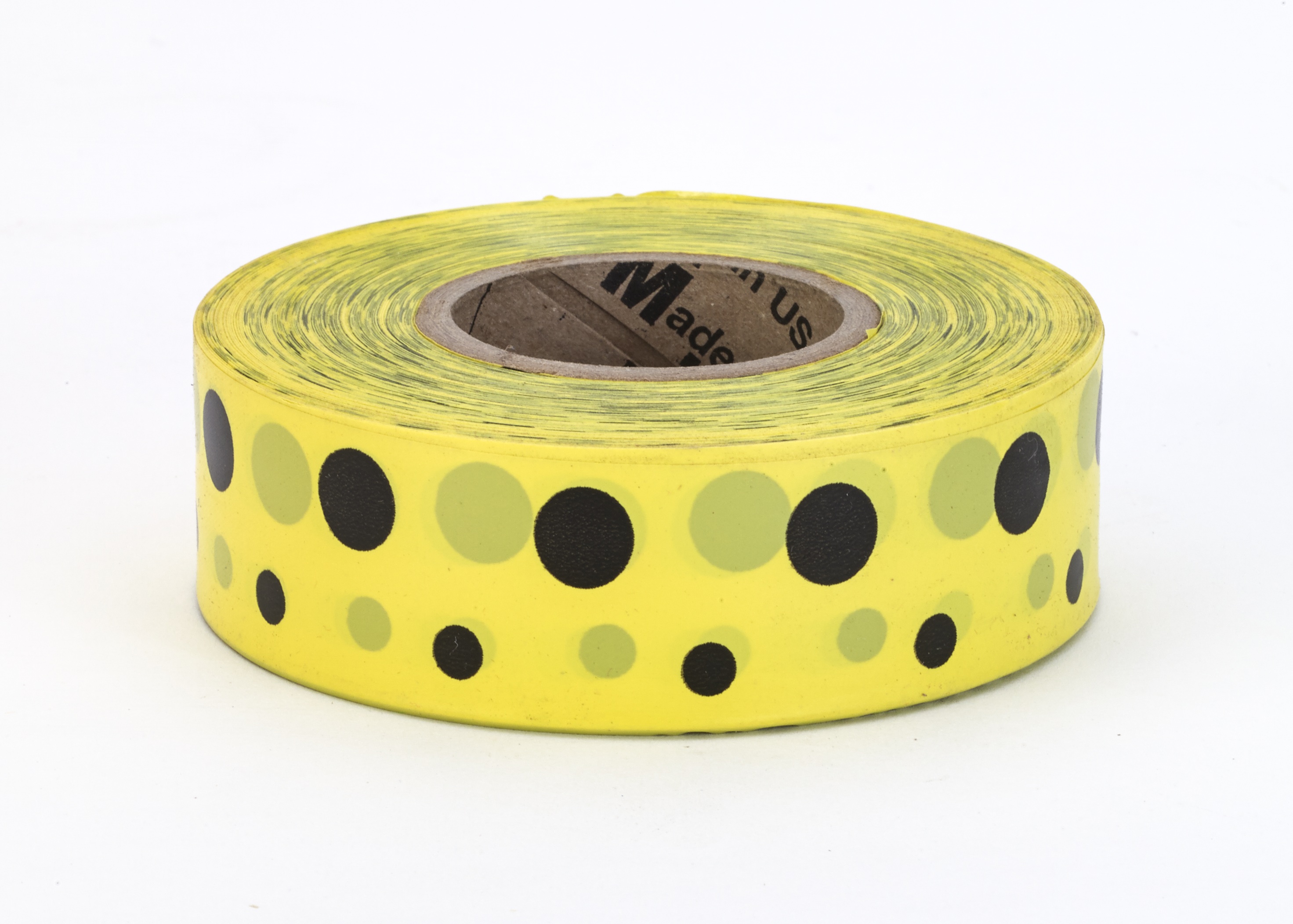 Flagging Tape Ultra Standard, 13/16" x 100 YDS, Yellow and Black Dot