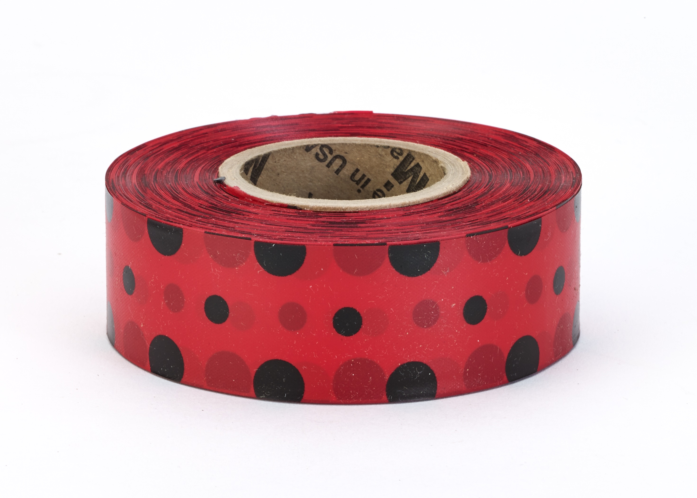 Flagging Tape Ultra Standard, 13/16" x 100 YDS, Red and Black Dot