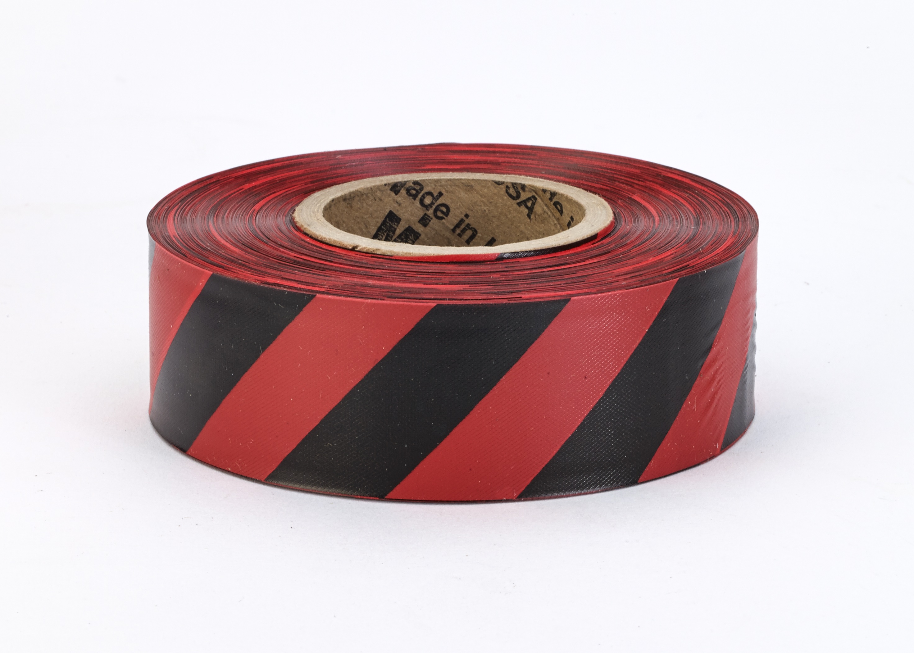 Flagging Tape Ultra Standard, 13/16" x 100 YDS, Red and Black Stripe (Pack of 12)