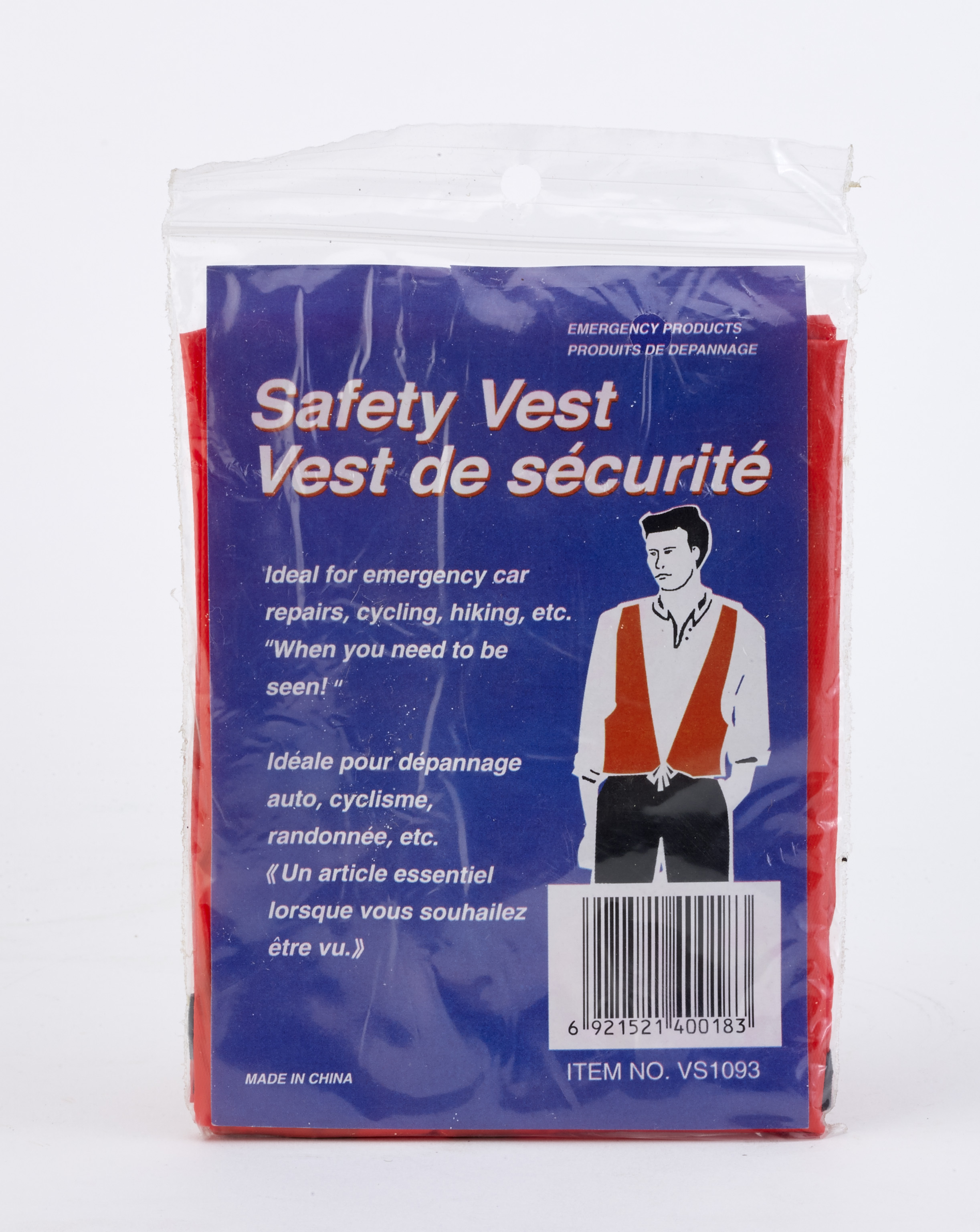 High Visibility 10 mil PVC Disposable Safety Vest, Blaze Orange