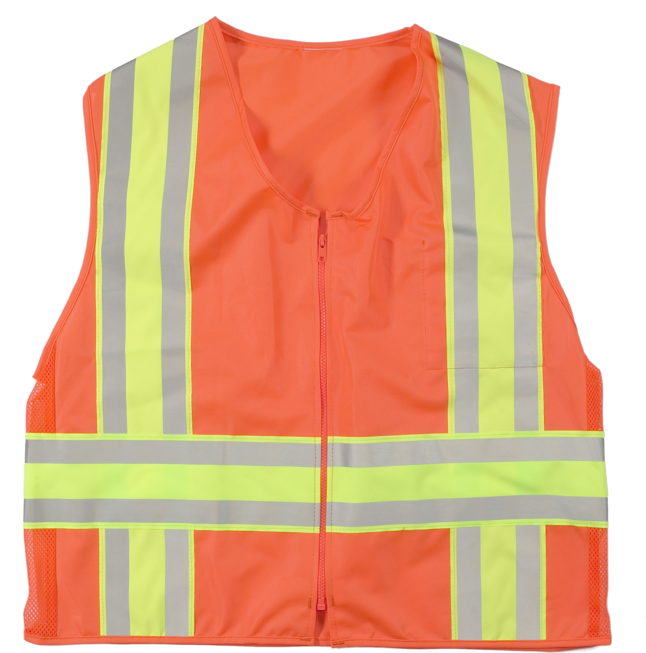 High Visibility ANSI Class 2 Solid Deluxe DOT Safety Vest With Pockets ...