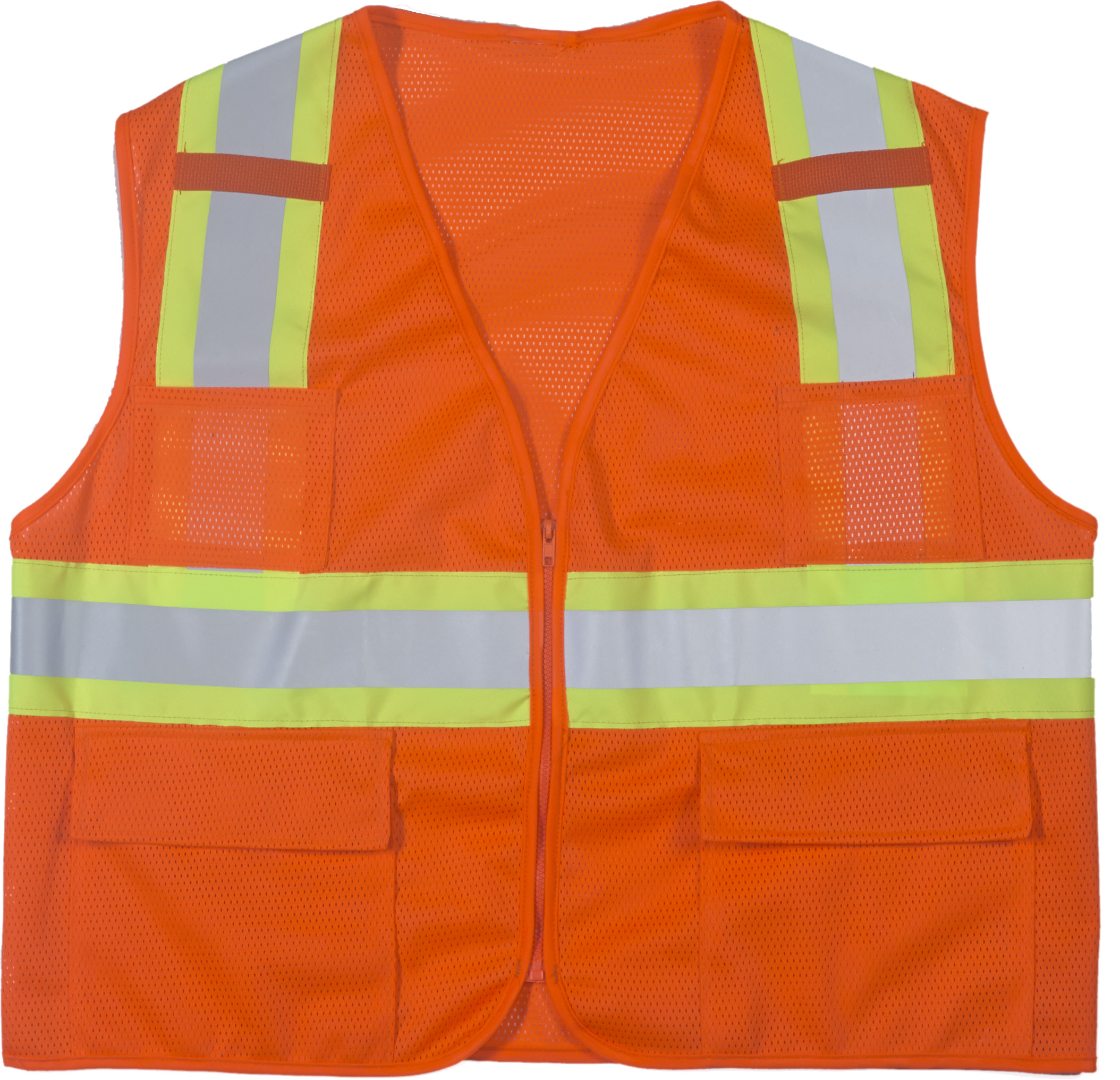 High Visibility Polyester ANSI Class 2 Surveyor Safety Vest with Pouch ...