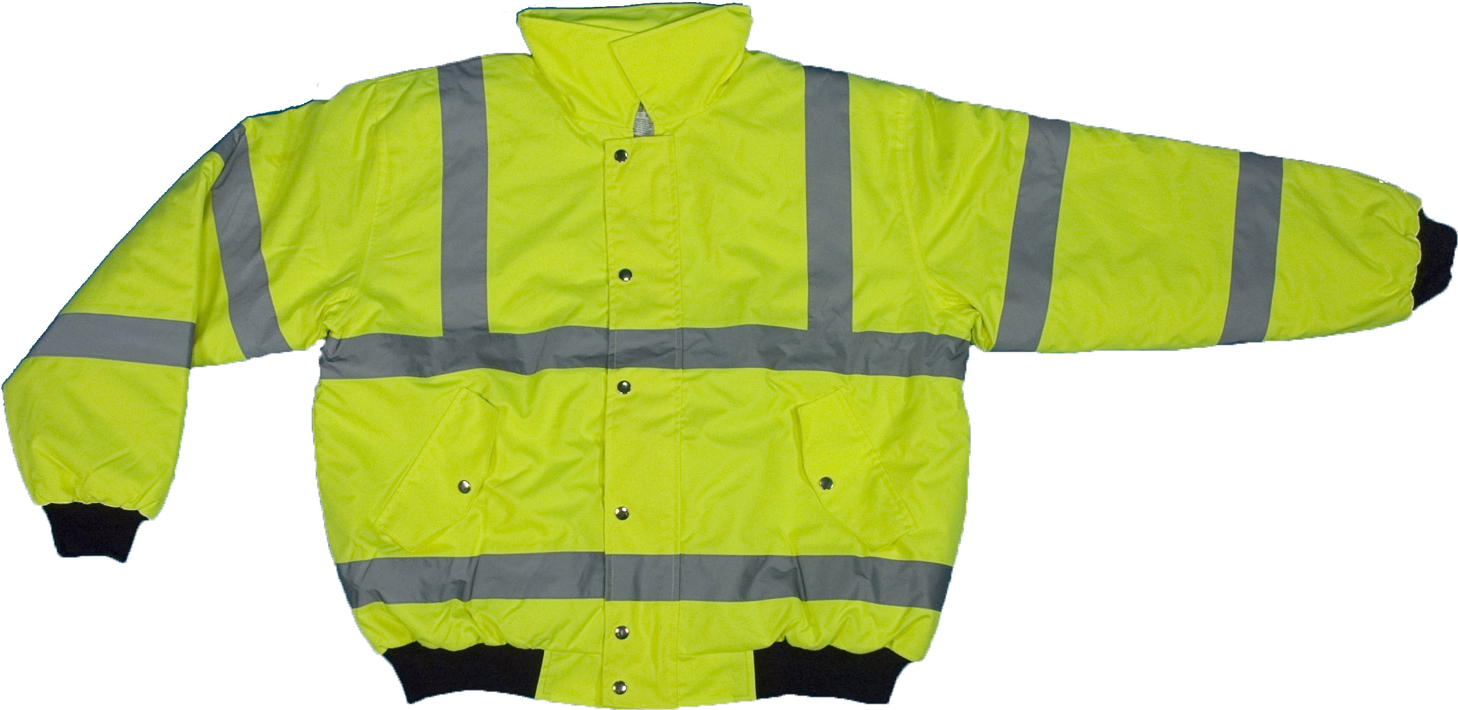 High Visibility PU Coated ANSI Class 3 Waterproof Bomber Jacket with ...