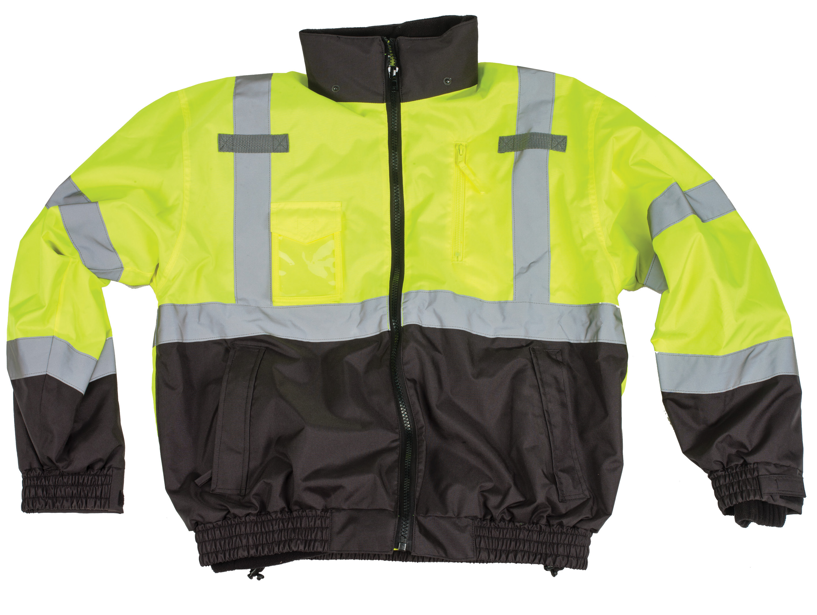 16500-138, 3-in-1 ANSI Class 3 Lime/Black Bomber Jacket, Flagging Direct