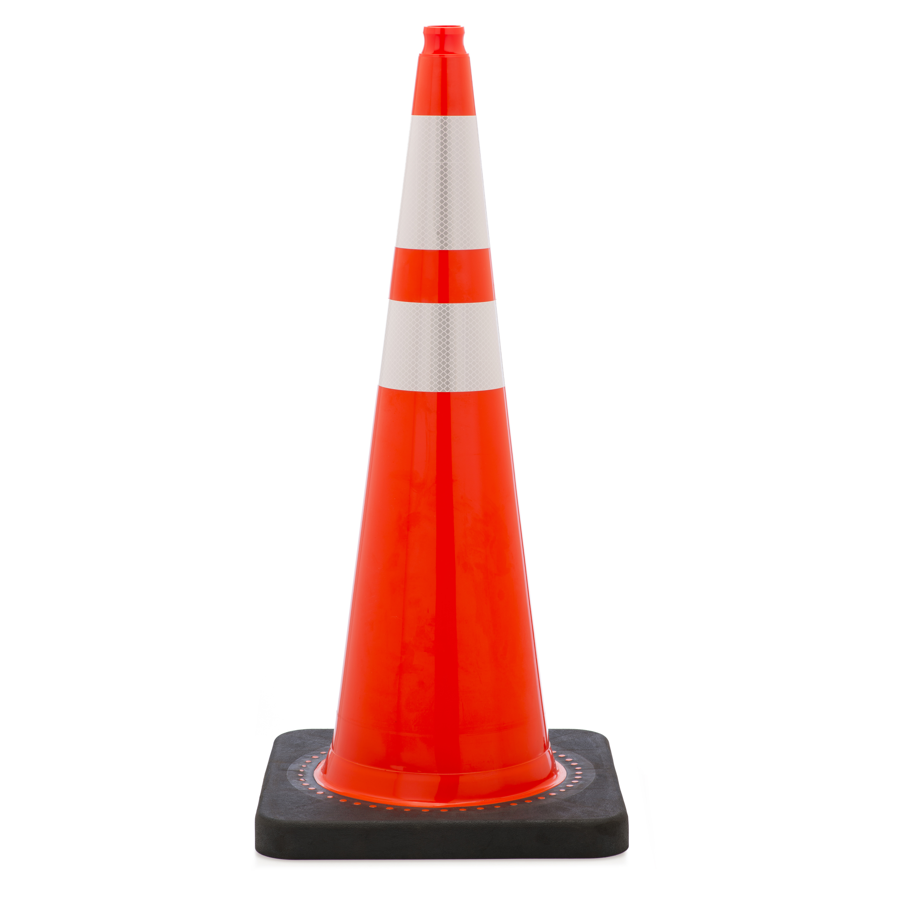 Traffic Cone with 10 lbs Reflective, 36" Height, Orange