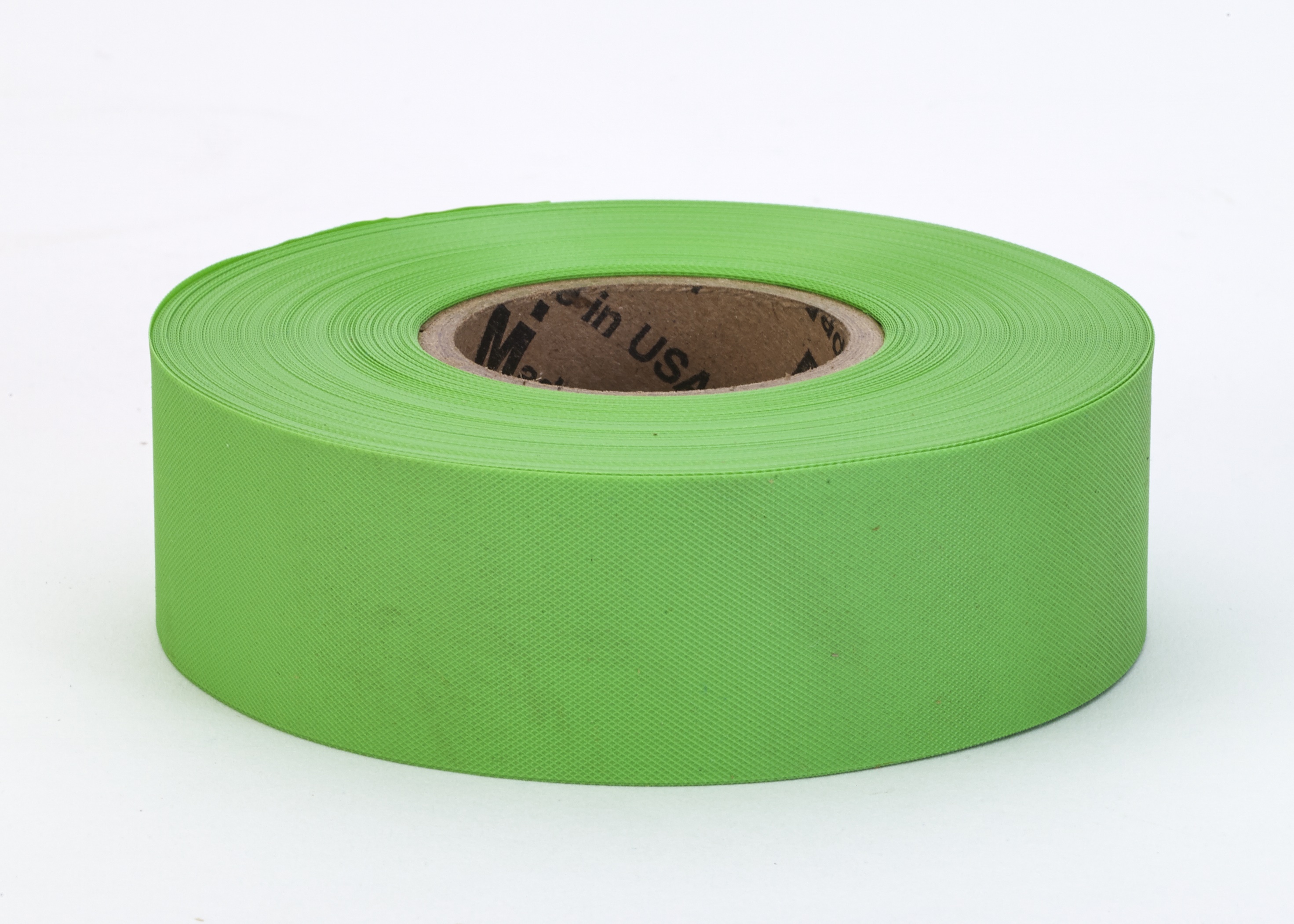 PVC TUNDRA Flagging Tape, 5 mil, 13/16" x 50 yd., Glo Lime (Pack of 12)