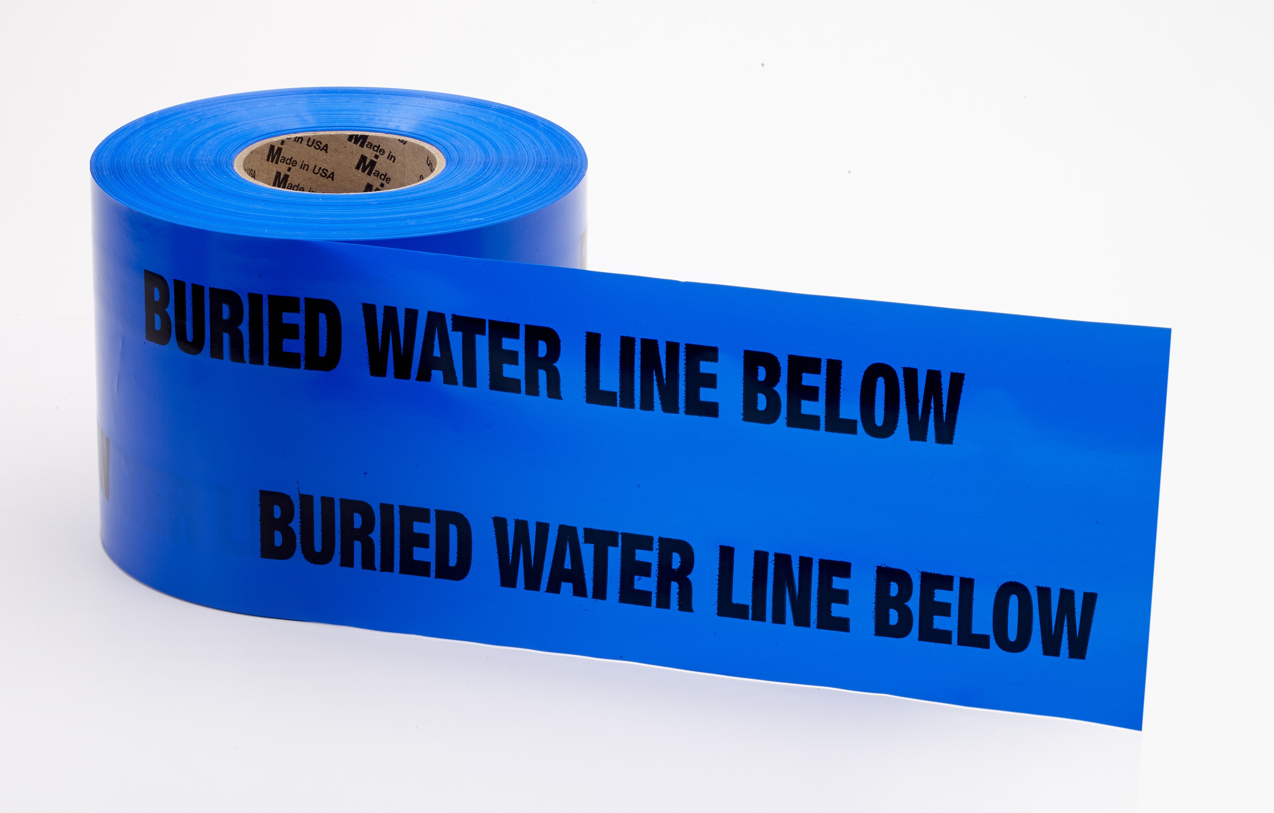 Polyethylene Non Detectable Underground Water Line Marking Tape, 4.5 mil Thickness, 1000' Length