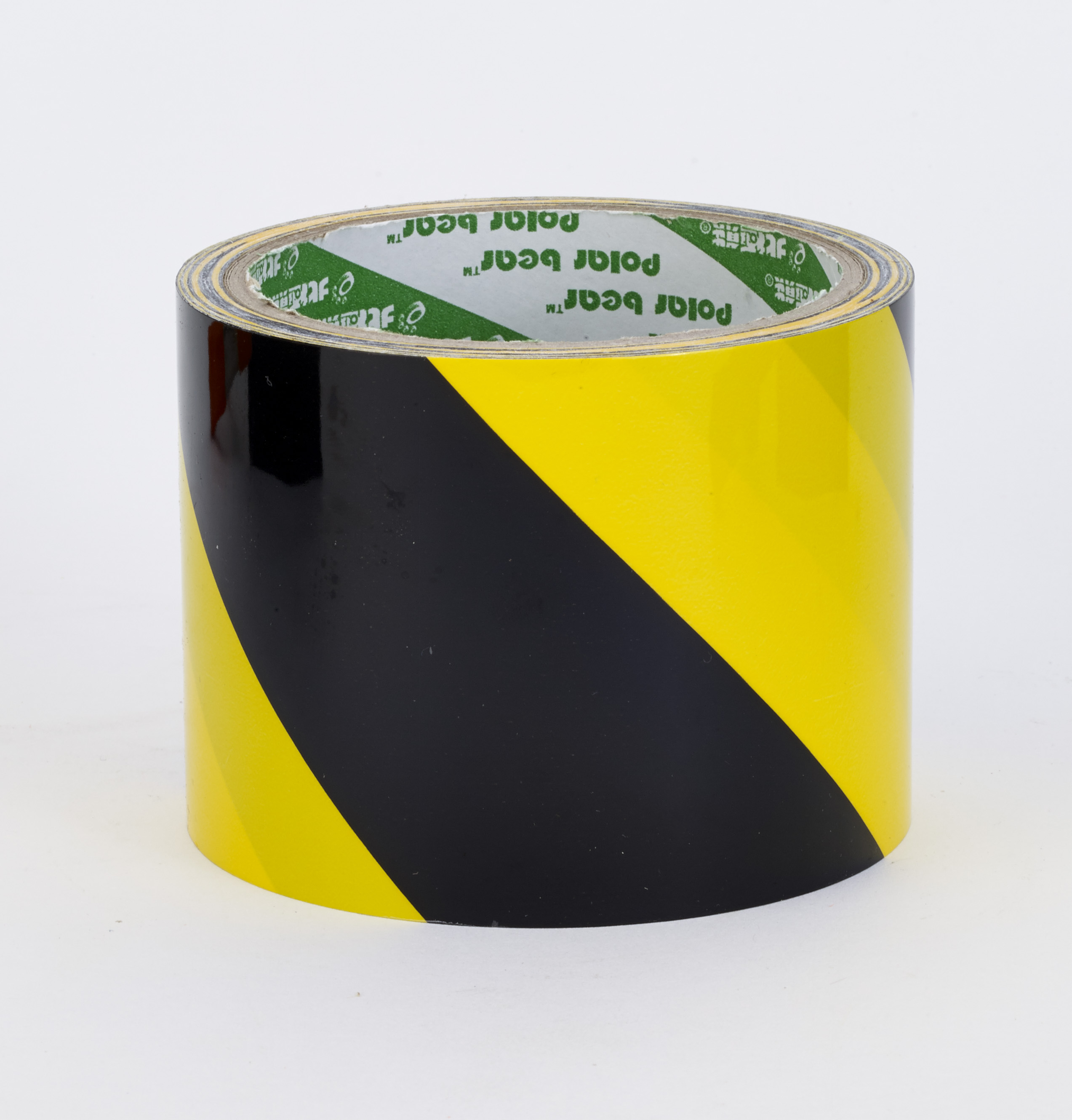 Polypropylene Laminated "Super Tuff" Hazard Stripe Tape, 4" x 18 yd