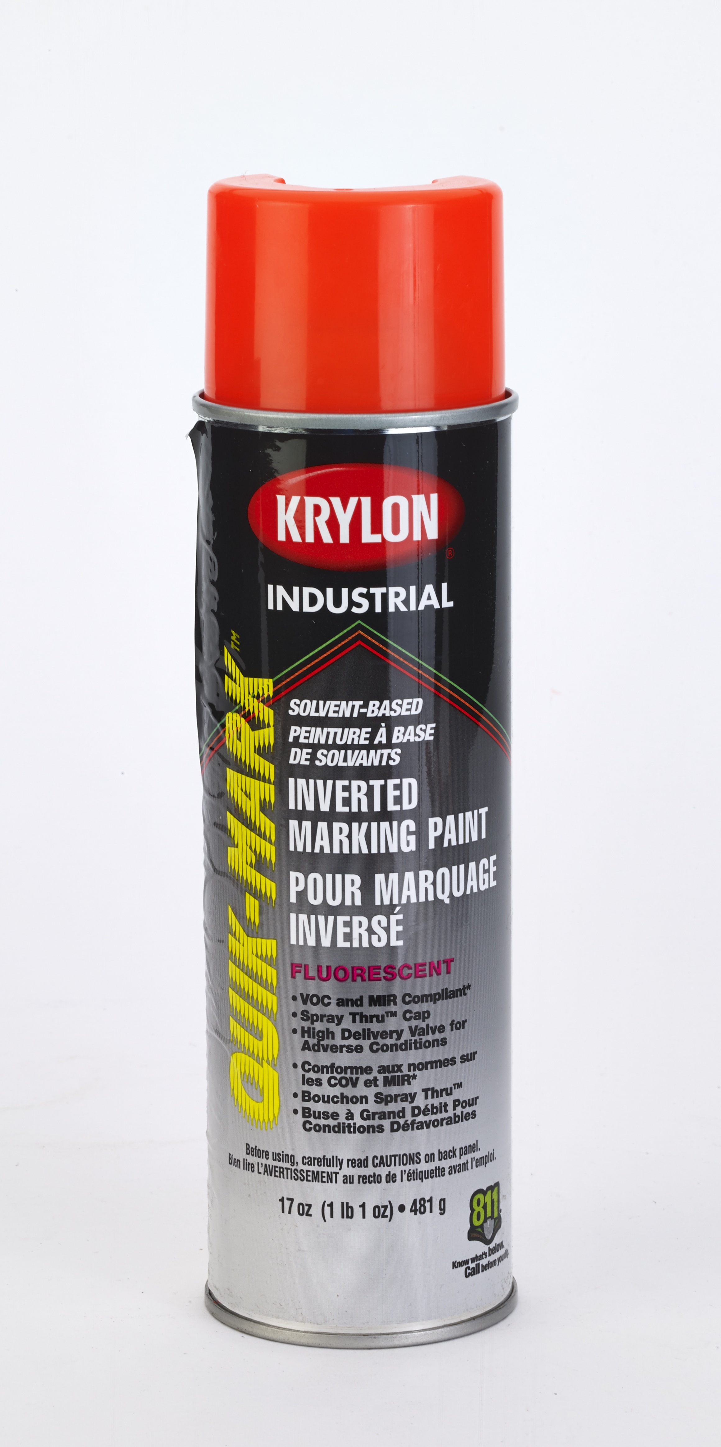 Krylon Inverted Marking Paint, 20 oz, 12 PK, S03701VFlo Red/Orange