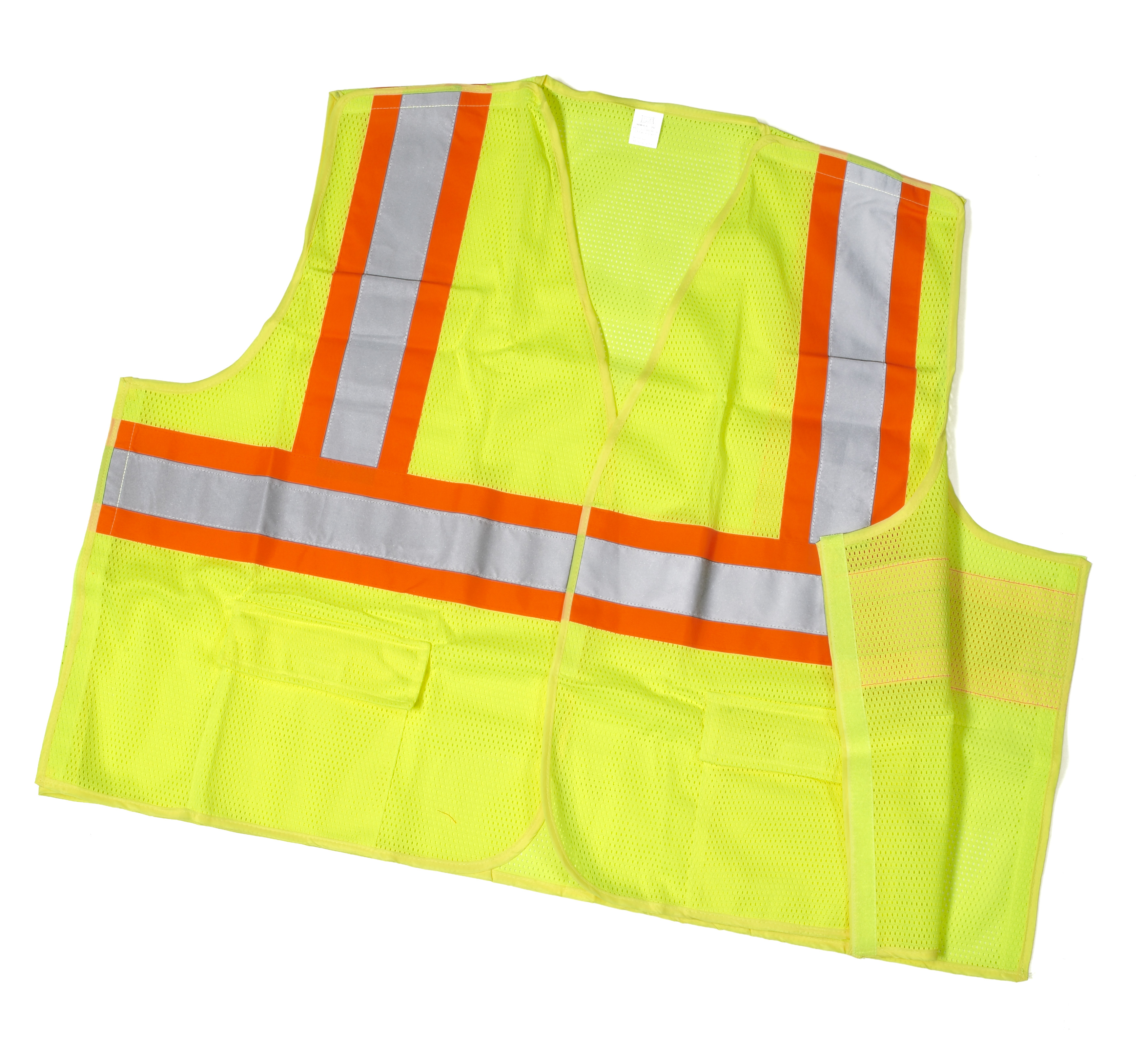 High Visibility Polyester ANSI Class 2 Solid Tearaway Safety Vest with ...