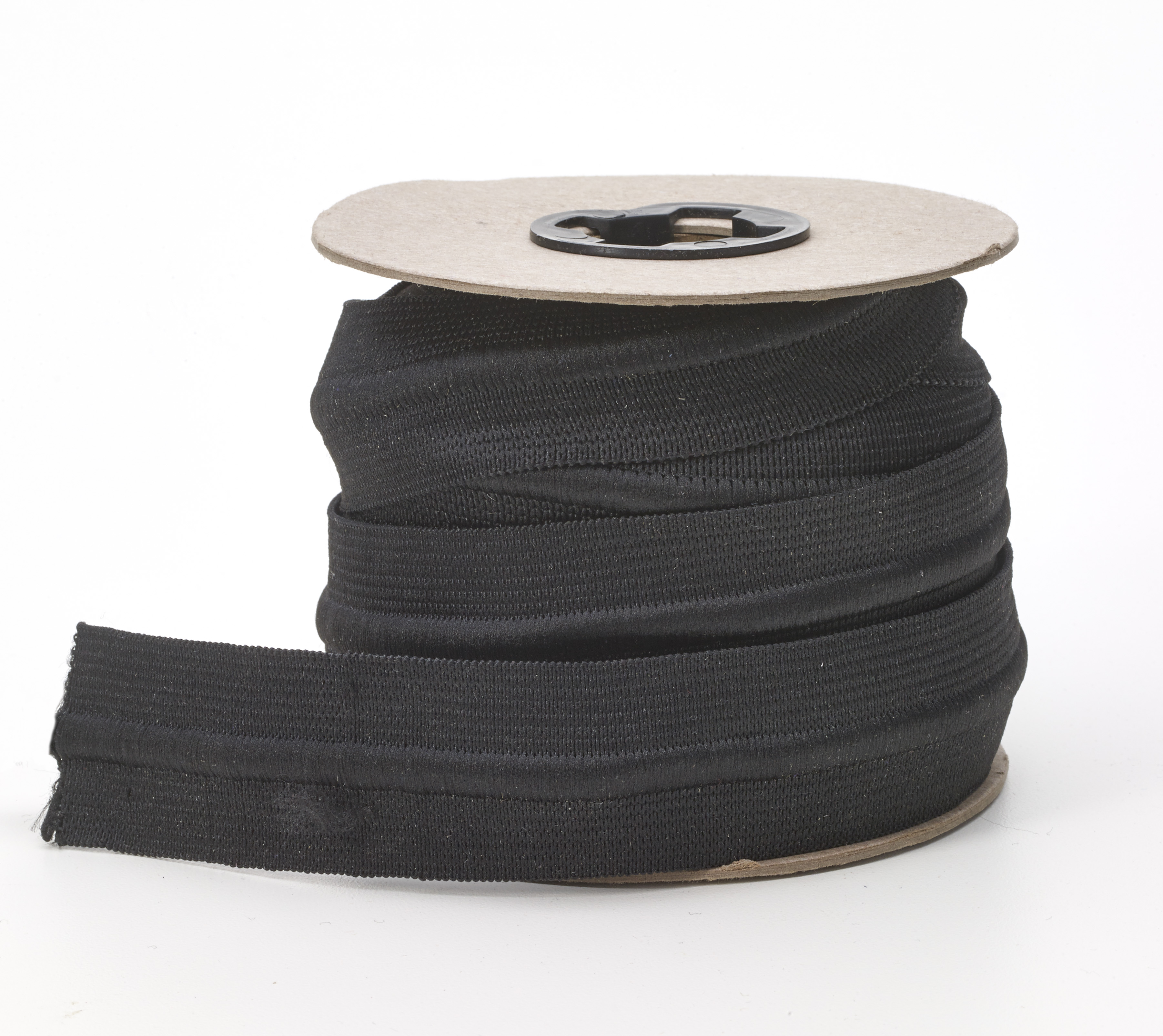 Draw cord elastic, Black 1-1/4 in - 10 yards