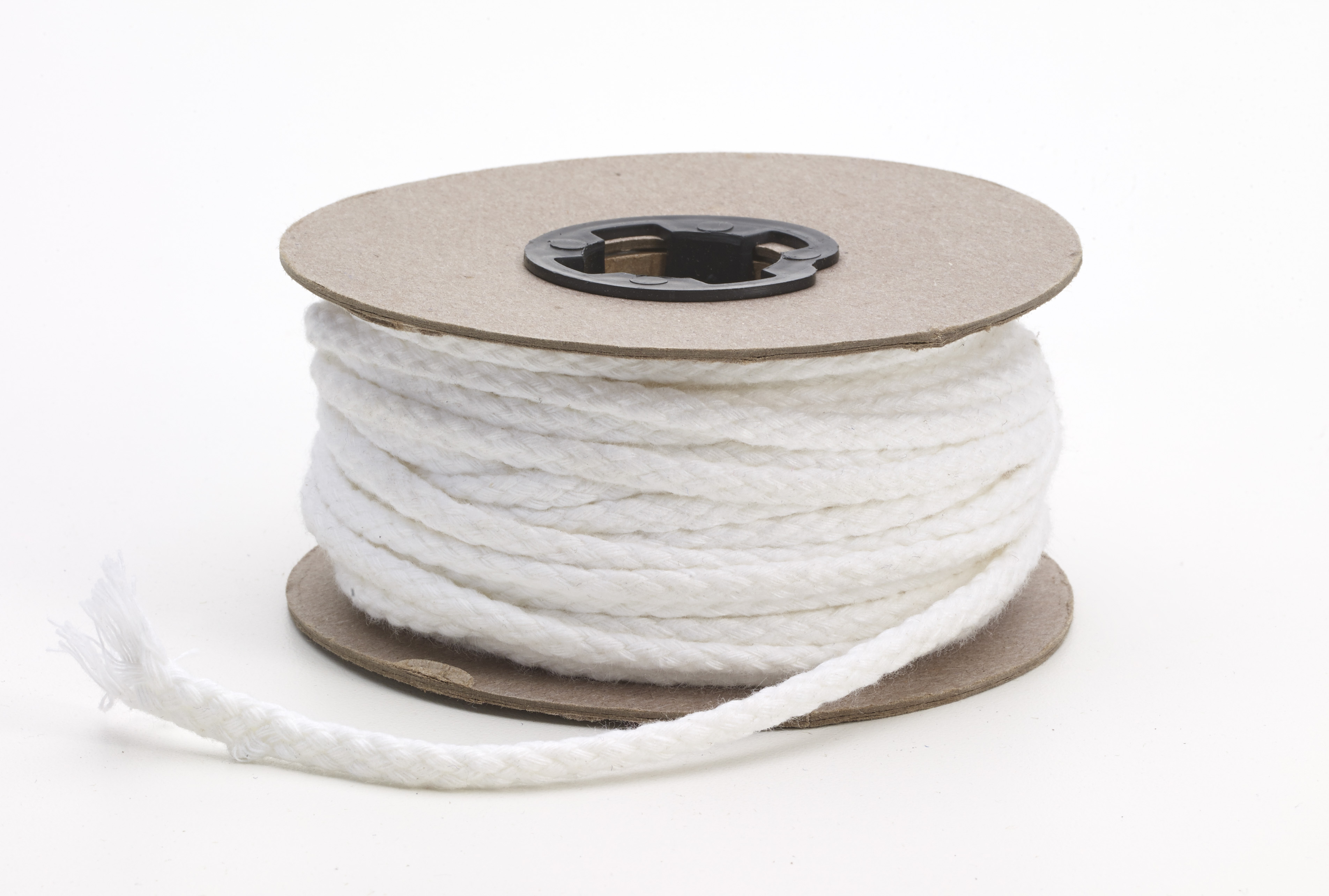 Draw cord, White 1/4 in cotton 25 yards