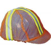 Mesh Safety Vest Reflective Hard Hat Cover, Orange Pack of 12