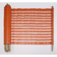 Woven Polypropylene Fabric Preposted Barricade Safety Fence, 100 ft. Length x 48 in. Width, Orange