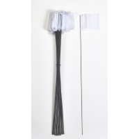 Wire Marking Flags, 2.5'x 3.5'x 30', White (Pack of 1000)