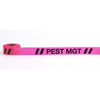 Flagging Tape Printed 'Pest Management', 1-1/2' x 50 YDS, Glow Pink (Pack of 9)