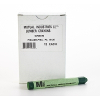 Lumber Marking Crayons, Water Resistant, 4 1/2' x 1/2', Green (Pack of 12)