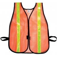 16301-138-1375, Heavy Weight Safety Vest - 1-3/8 Lime Reflective, MutualIndustries