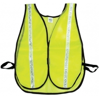 16304-10-1000, Lime Soft Mesh Safety Vest - 1 White Reflective, MutualIndustries