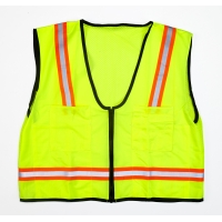 16310-4553-5, MiViz High Visibility Mesh Back Surveyor Vest With Pocket, Lime, 2XLarge, Mega Safety Mart