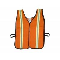 16316-1500-7, High Visibility Cotton ASTM 1506 Flame Retardant Welders Safety Vest with Hook and Loop Closure, 4X-Large, Orange, Mega Safety Mart