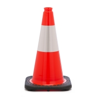 Traffic Cone with 3 lbs Reflective, 18' Height, Orange
