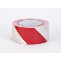 17770-1079-2018, PVC Vinyl Hazard Stripe Tape, 7 mil, 2 x 18 yd., White/Red Stripe (Pack of 24), Mega Safety Mart