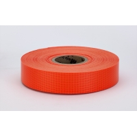 Vinyl Coated Nylon Reinforced Fluorescent Barricade Tape, 1' x 50 yd., Glo Orange (Pack of 10)