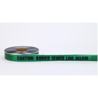Polyethylene Underground Sewer Line Detectable Marking Tape 1000' Length x 2' Width, Green