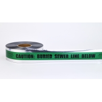 Polyethylene Underground Sewer Line Detectable Marking Tape 1000' Length x 3' Width, Green