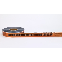 Polyethylene Underground Tele/Fiberoptic Detectable Marking Tape, 1000' Length x 6' Width, Orange