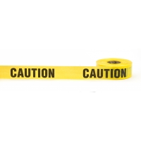 Reinforced 'Caution' Barricade Tape, 7 mil, 3' x 500', Yellow (Pack of 8)