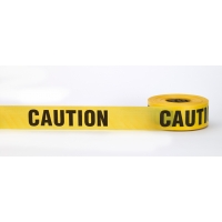 Barricade Tape, 'Caution', 3 mil, 3' x 300', Yellow (Pack of 16)