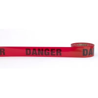 3Mil Barricade Tape, 'Danger', 3' x 1000', Red (Pack of 10)