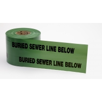 17783-39-6000, Polyethylene Non Detectable Underground Sewer Line Marking Tape, 4.5 mil Thickness, 1000' Length x 6 Width, Green, Mega Safety Mart