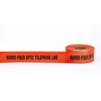 Polyethylene Non Detectable Underground Tele/Fiberoptic Marking Tape, 4.5 mil Thickness, 1000' Length x 3' Width, Orange