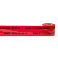 Polyethylene Non Detectable Underground Electric Line Marking Tape, 4.5 mil Thickness, 1000' Length x 6' Width, Red
