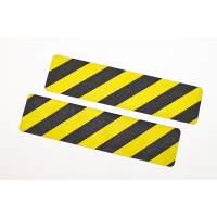 Die Cut Non-Skid Hazard Stripe Abrasive Tape, 6' x 24', Yellow/Black