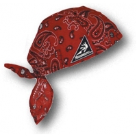 Cotton Head Wrap, Paisley Red