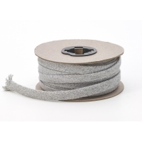 M4900-050-015HG, Flat draw cord, 1/2 in Wide, 15 yds, Heather gray, Mega Safety Mart