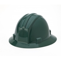 M50210-39, Polyethylene Ratchet Suspension Full Brim Hard Hat, Green, Mega Safety Mart