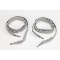 M8900-0002-48F, Flat cord 5/8 in tipped laces, 48 in lengths, Heather grey, Mega Safety Mart