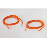 Shock cord 5/8 in tipped laces, 48 in lengths, Neon orange